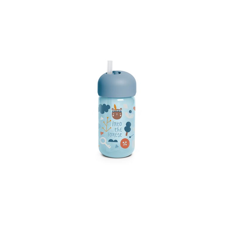 Lernbecher mit Strohhalm +18m  Blue