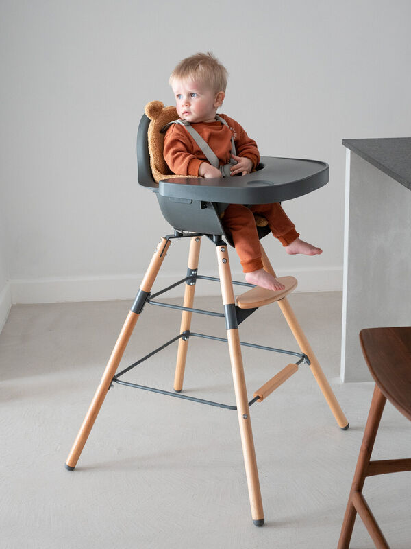 High chair Evolu naturel anthracite
