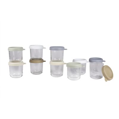 10er-Set Glasportionen 250 ml - Natural color mix