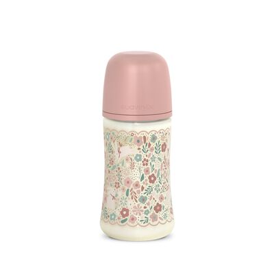 Polyamide feeding bottle with SX Pro teat 270 ml flow rate M Wonderland - Pink