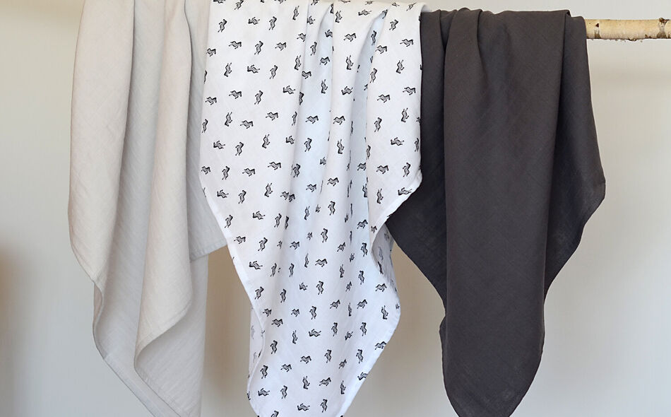 Lot de 3 langes en coton savanna