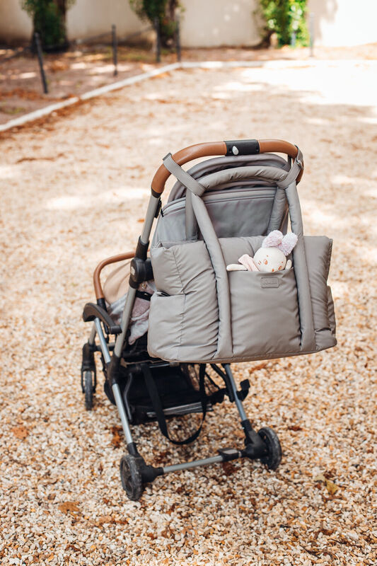 Mommy Bag Diaper bag, Delivery bag, Hospital bag, Travel bag with changing mat  - Gazelle Grey