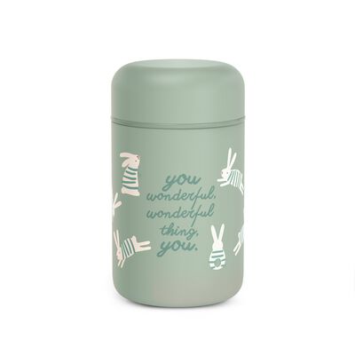 Pot isotherme 400ml Wonderland - Lapin vert 