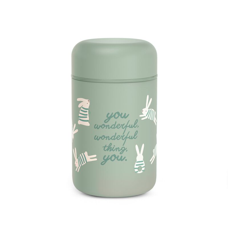 Wonderland 400ml thermos flask - Bunny Green