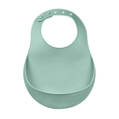 Silicone Baby Bib sage green