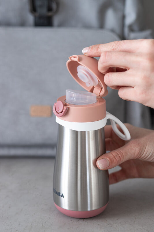 Gourde inox 350 ml Vieux rose