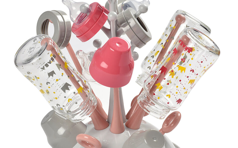 Egoutte-biberons arbre pink