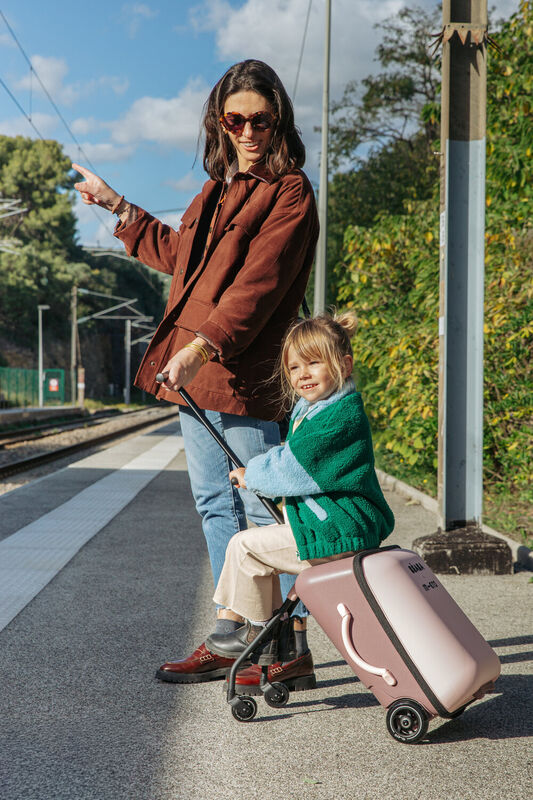 Equipaje Maleta Eazy con asiento de viaje - Sorbete