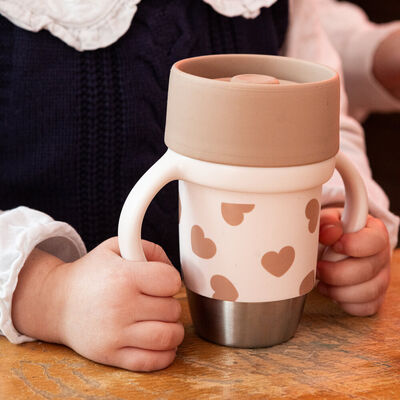 Tazza di apprendimento in acciaio inox Click and Drink - BigLove