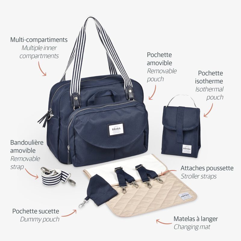 Bolso cambiador Gen&egrave;ve - blue marine