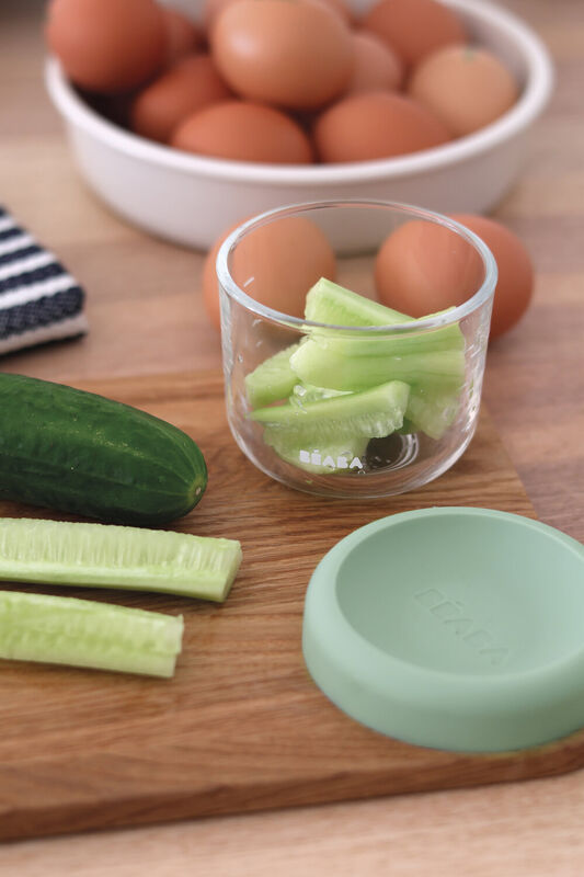 Glass Baby Food Jars 150ML - Sage Green 