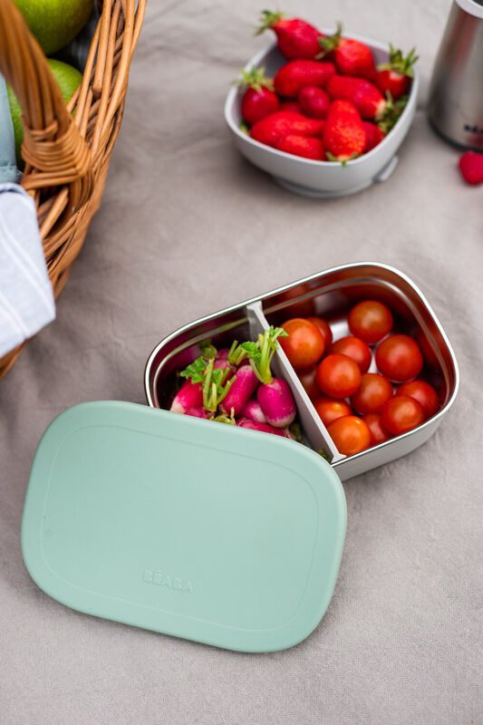 Fiambrera inox sage green