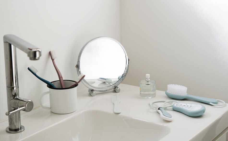 Set accessoires de toilette Bleu vert