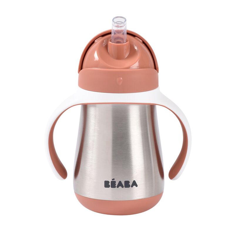 Tasse paille inox 250ml Terracotta