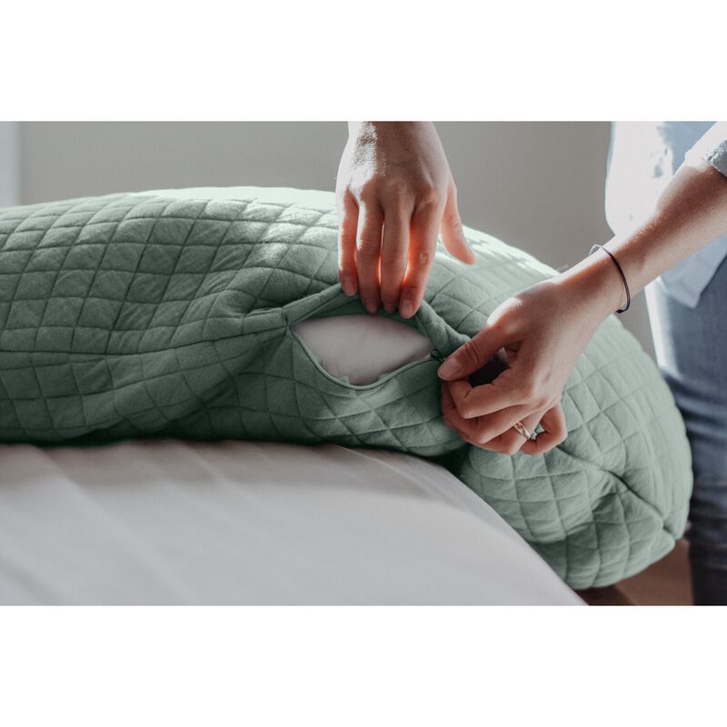 Big Flopsy &trade; Pregnancy & Nursing Pillow - Sage Green OEKOTEX CLASS 1 CERTIFIED TEXTILES