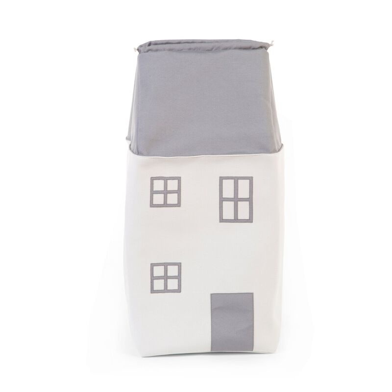 Spielzeugbox House grau cremewei&szlig;