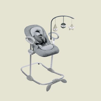 Hamaca bebé BÉABA Up & Down III, ajustable 4 alturas, función balancín,  ergonómica y segura, gris – Shopavia