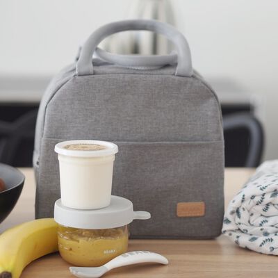 Ge&iuml;soleerde lunchtas heather grey
