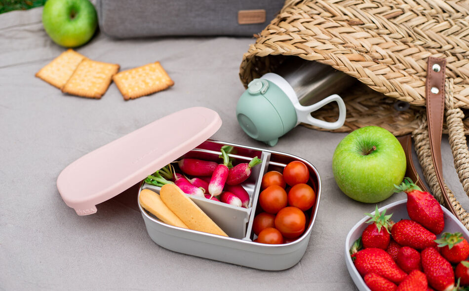 Fiambrera inox powder pink