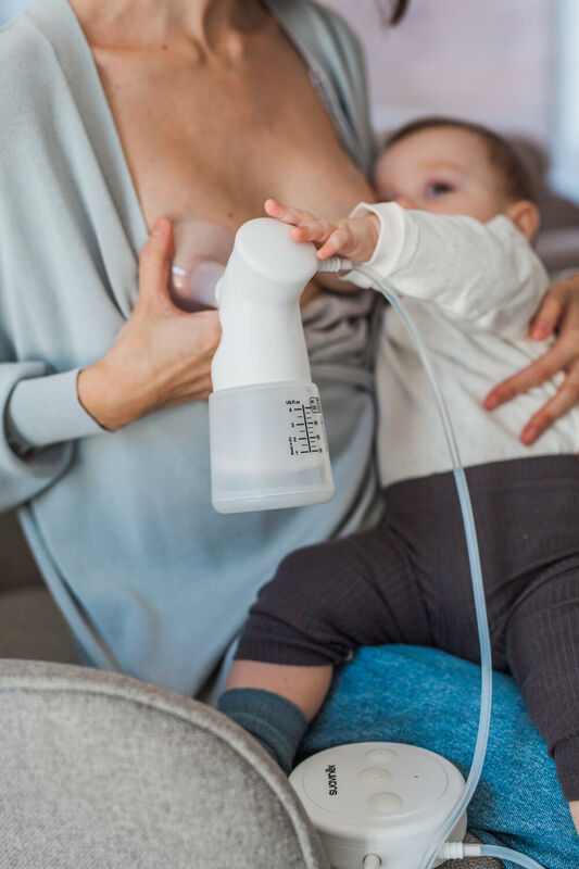 ZERO.ZERO 120 ml elektrische borstkolf met flesje