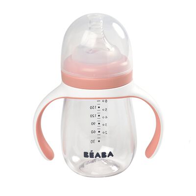 Biberon d'apprentissage 2 en 1 - 210ml Vieux rose