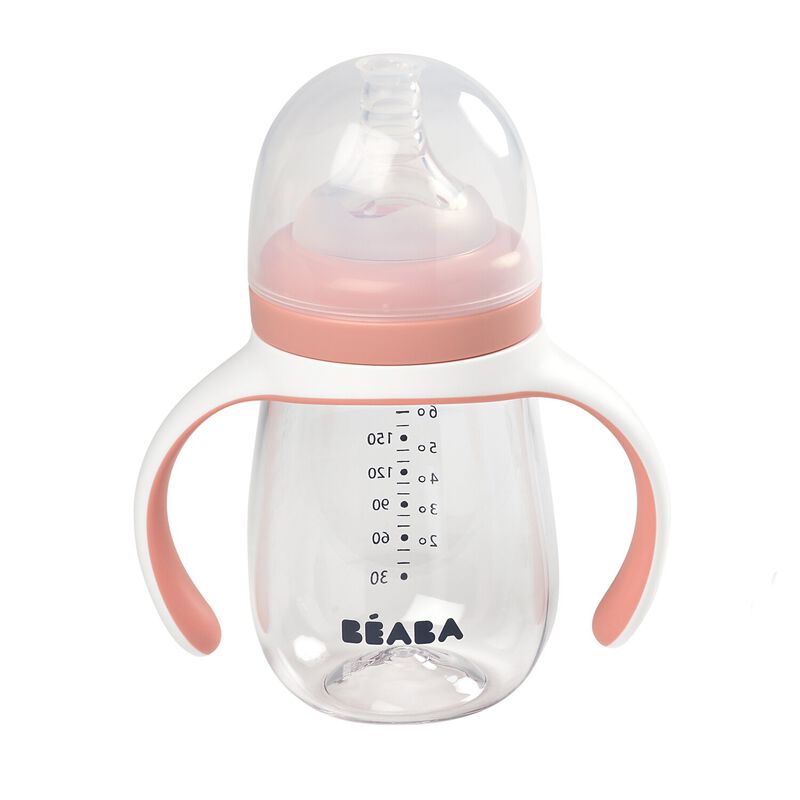 Biberon d'apprentissage 2 en 1 - 210ml Vieux rose