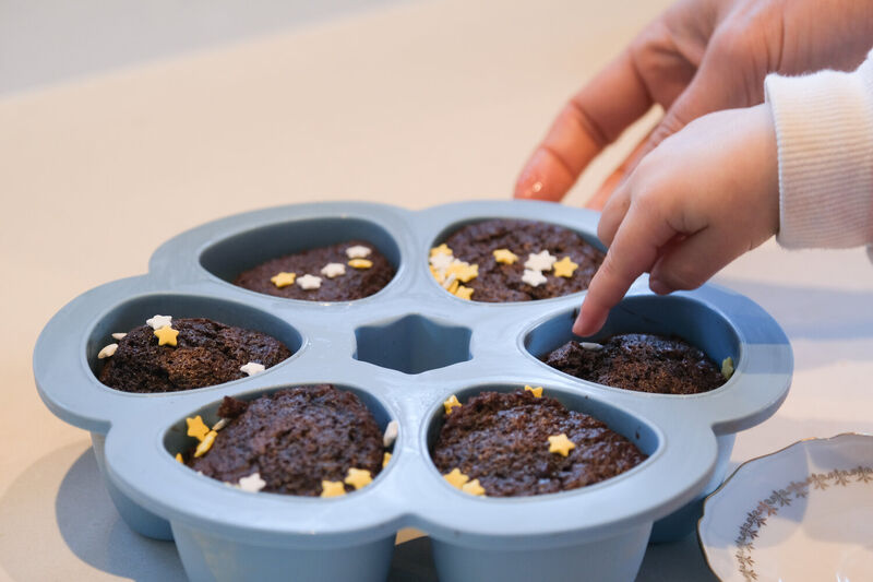 Multiportions Silicone Baby food Freezer Tray, baby freezer portions 6 X 150ml - Windy Blue