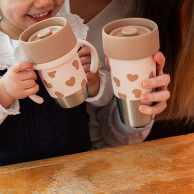 Mini & Me &ndash; 2 Click & Drink Becher aus Edelstahl - BigLove