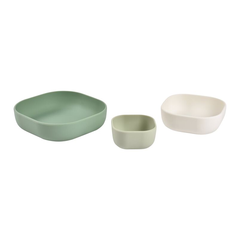 Lot de 3 bols silicone gigogne Vert sauge (Béaba) - Image 2