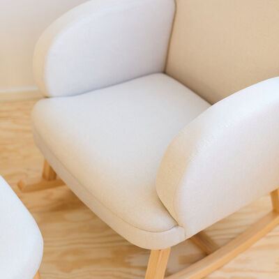 Fauteuil &agrave; bascule - Lin - Beige