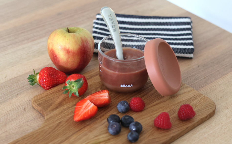 Glass Jar portion container with lid 150ml Terracotta