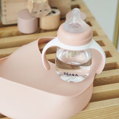 Silicone Baby Bib old pink