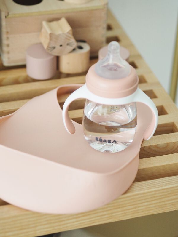 Silicone Baby Bib old pink 3.0