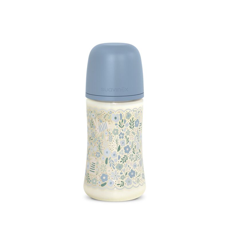 Biberon en polyamide avec t&eacute;tine SX Pro 270 ml d&eacute;bit M Wonderland - Bleu