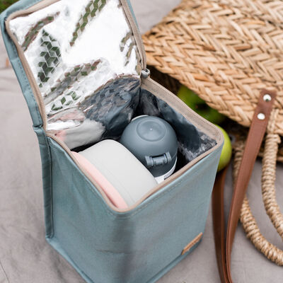 Pochette repas isotherme Vert givr&eacute; 