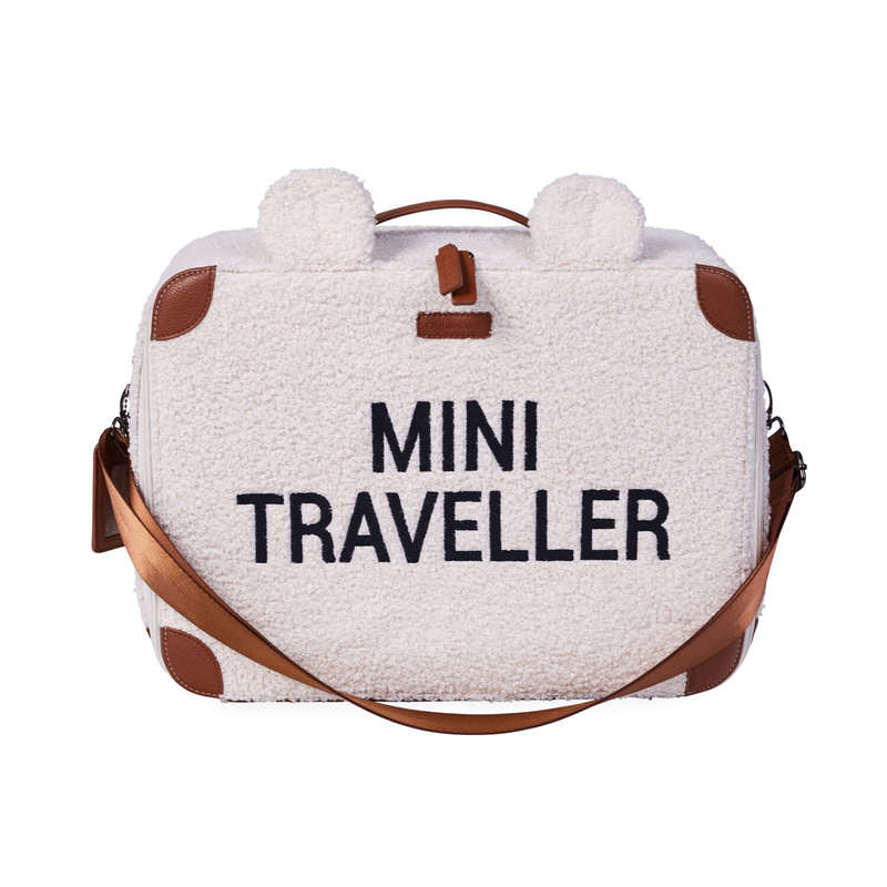 Suitcase Mini Traveller Teddy off white