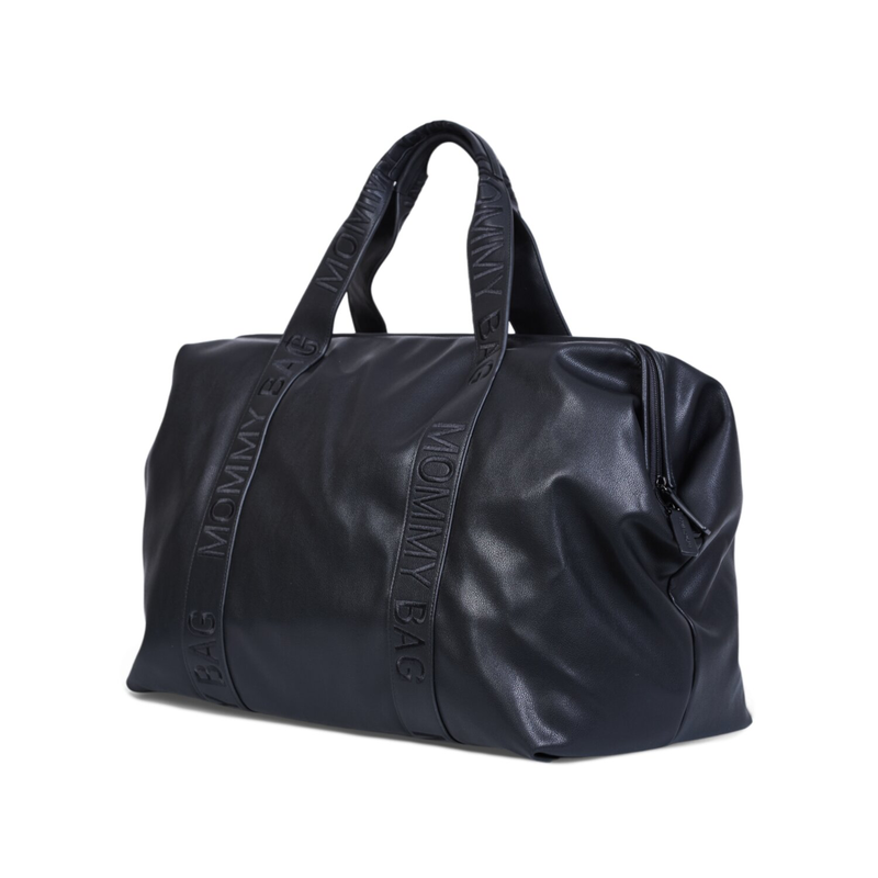 Mommy Bag &reg; Wickeltasche &ndash; Signature-Look - Veganes Leder - Schwarz