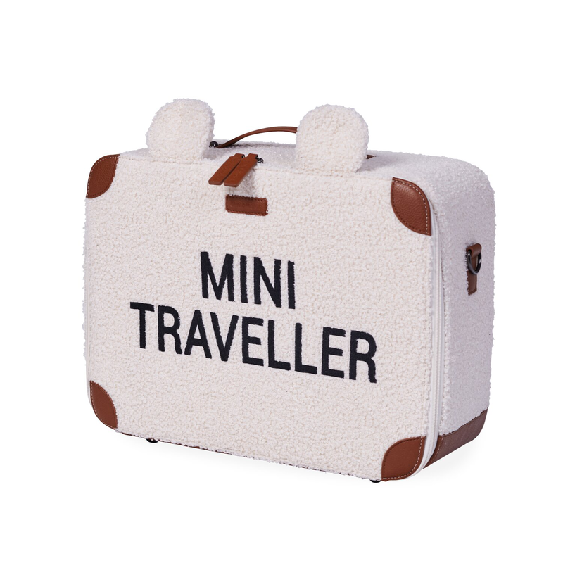 Suitcase Mini Traveller Teddy off white