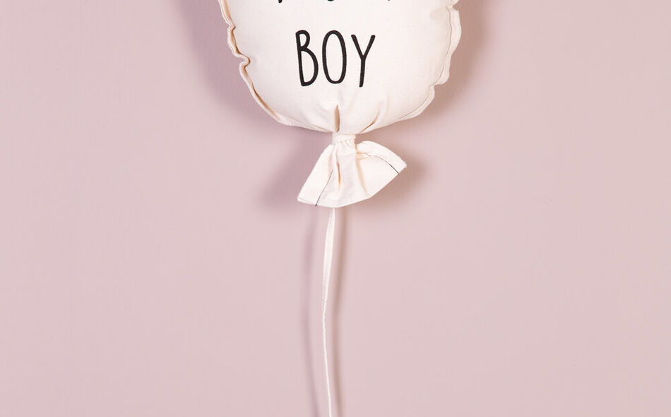 Canvas Ballon - It's A Boy - Wanddekoration - 35x26x8 Cm