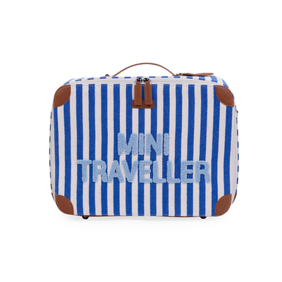 Suitcase Mini Traveller Stripes blue