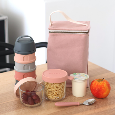 Pochette repas isotherme Rose poudr&eacute;