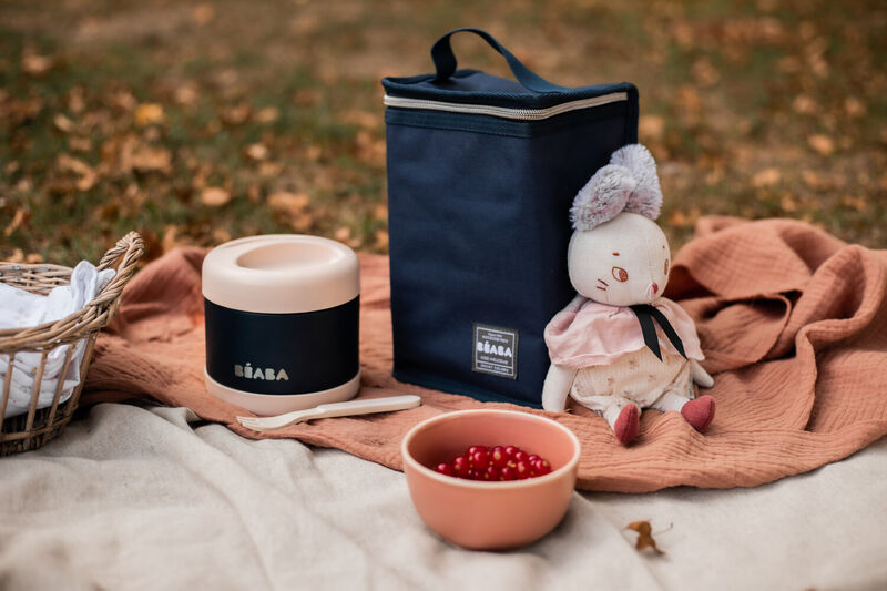 Thermo Portion Stainless Steel Isothermal Portion Container500 ml (Light pink/Night blue)