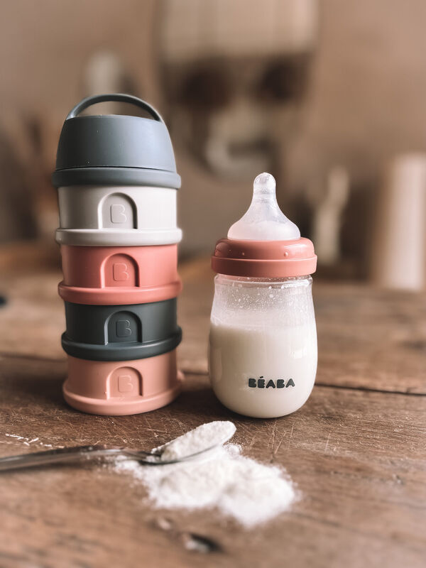 Beaba - Boîte doseuse de lait Nude 4 compartiments