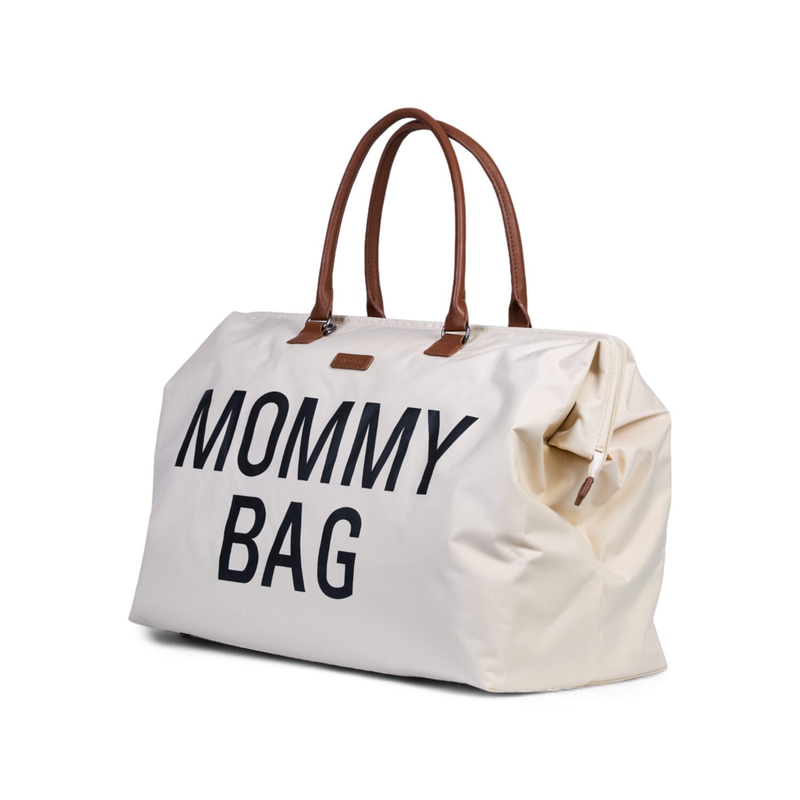 Mommy Bag Diaper bag, Delivery bag, Hospital bag, Travel bag with changing mat - OFF WHITE/BLACK