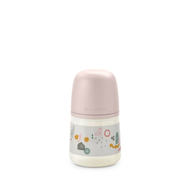 Biberon avec t&eacute;tine SX Pro 150 ml d&eacute;bit M A Walk In The Park Pink