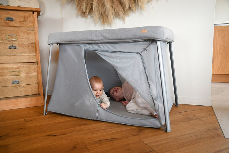 Lettino da viaggio 3 in 1 Eazy Sleep - Grigio erica / Pebble