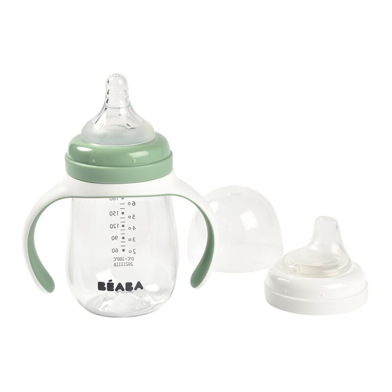 Biberon d'apprentissage 2 en 1 - 210ml Vert sauge