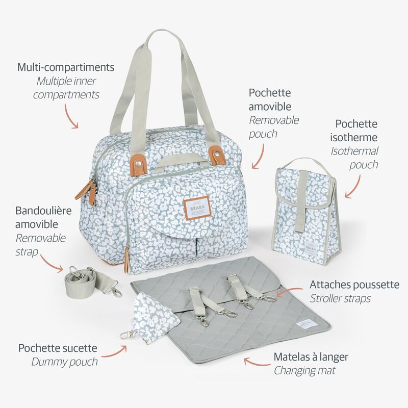 Bolso cambiador Genève - cherry blossom