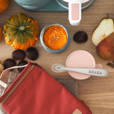 Insulated lunch pouch terracota