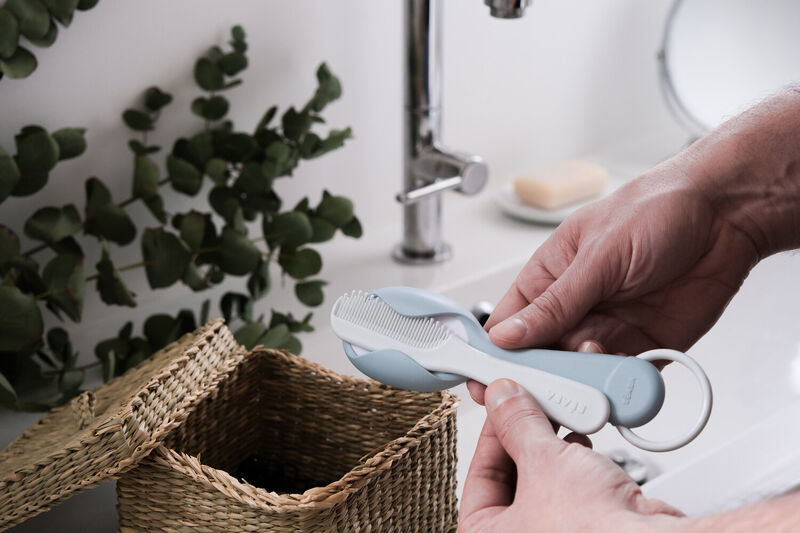 Baby Brush And Comb - Green Blue